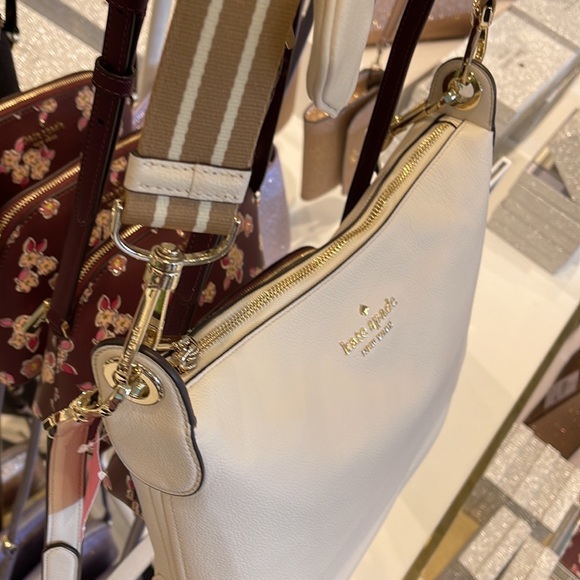 New Kate Spade Rosie Large Crossbody Pebbled Leather Parchment - Picture 11 of 16